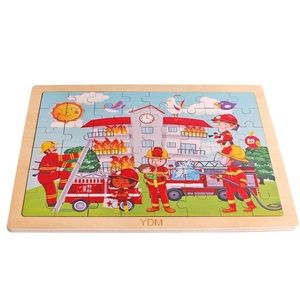 48 Pieces Fire Brigade Puzzles for Toddlers 2-4 Year Old Wooden Jigsaw Puzzles